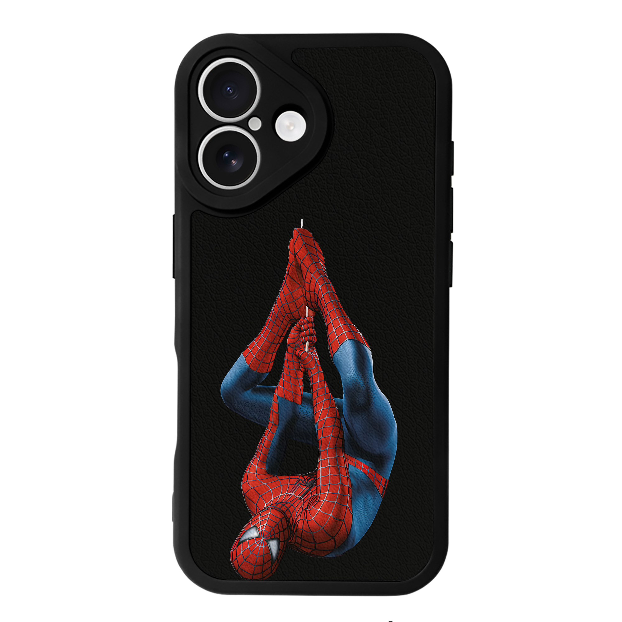 （画像用） Spider Man スパイダーマン 【iPhone 16シリーズ対応】シリコンスマホケース（レザー調） 材質：シリコン